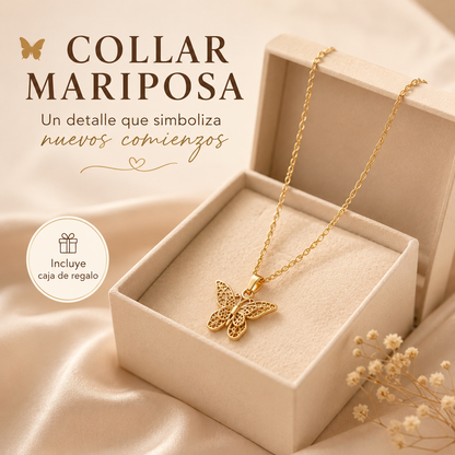 COLLAR DE MARIPOSA 🤩 INCLUYE CAJA DE REGALO 🎁