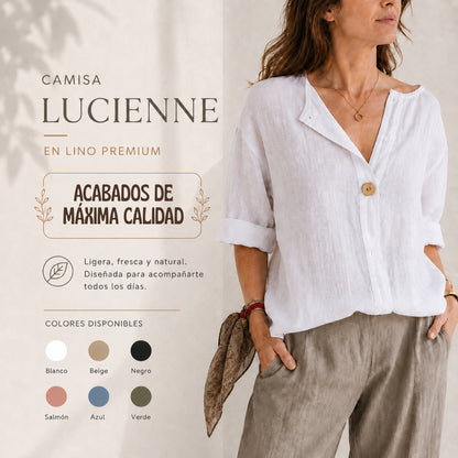 Camisa Lucienne en Lino Premium - Elegante, fresca y atemporal ✨