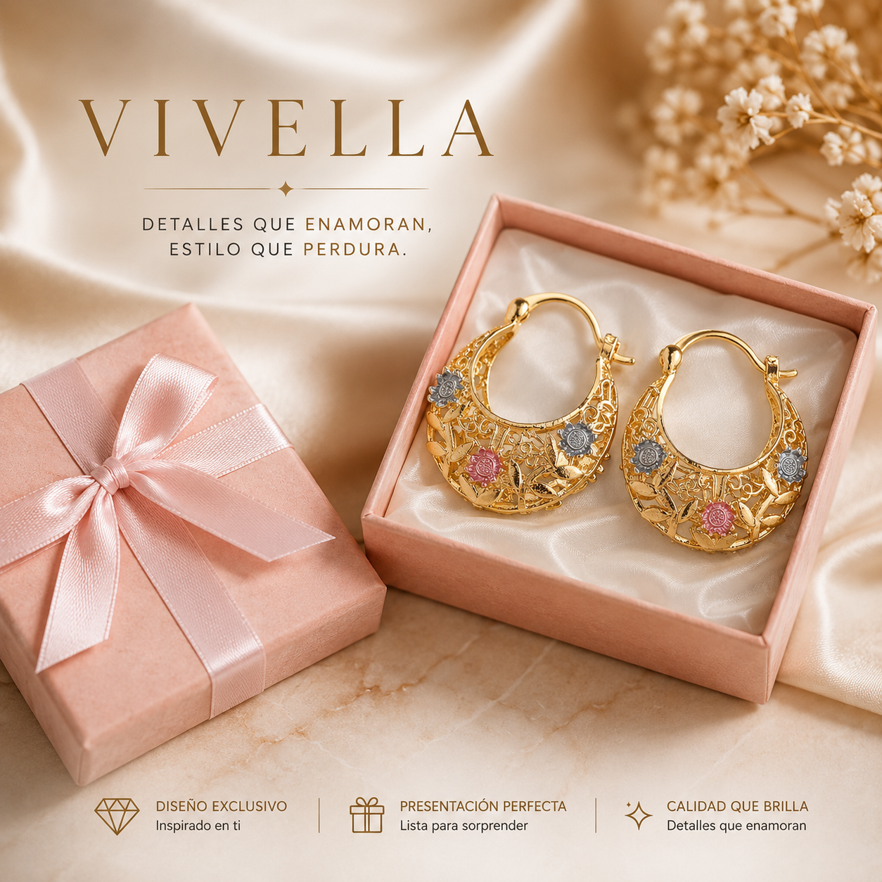 ARETES CHAPADOS EN ORO MEDIA LUNA 😍 | DISEÑO EXCLUSIVO 🌸