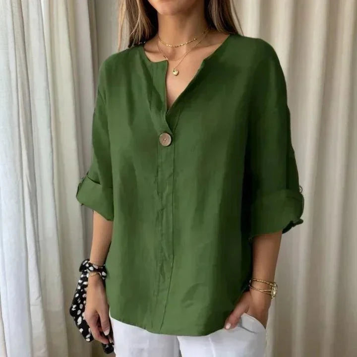 Camisa Lucienne en Lino Premium - Elegante, fresca y atemporal (PAGA 2 Y LLEVA 3)✨