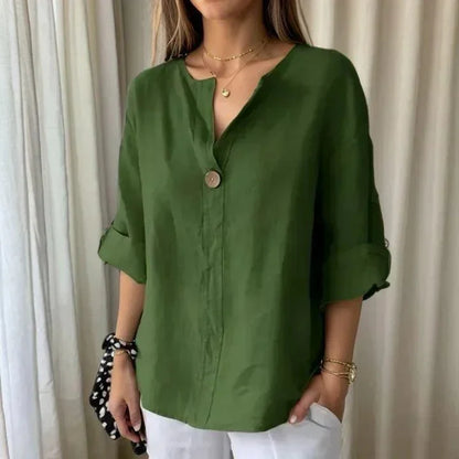 Camisa Lucienne en Lino Premium - Elegante, fresca y atemporal (PAGA 2 Y LLEVA 3)✨