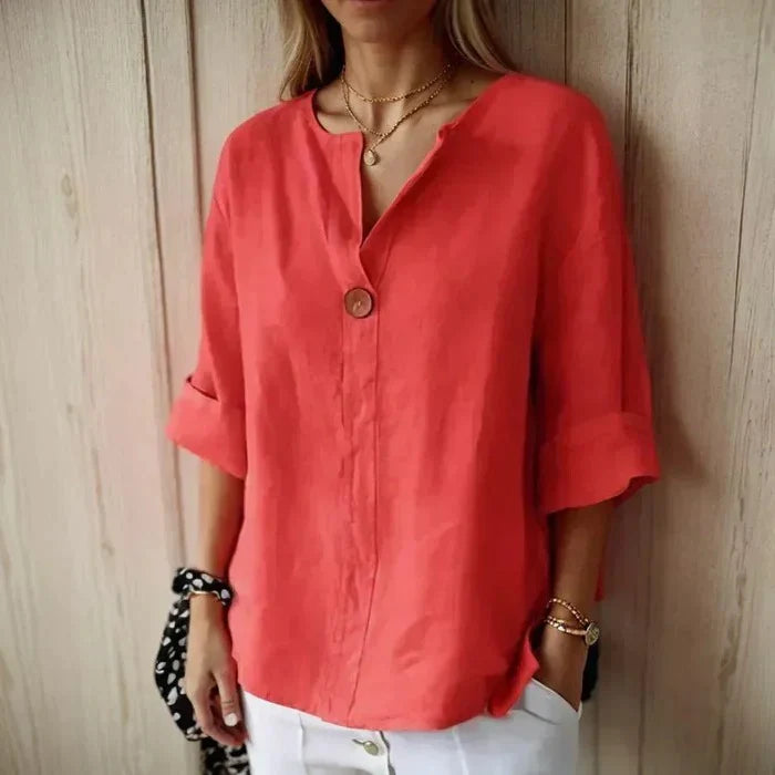 Camisa Lucienne en Lino Premium - Elegante, fresca y atemporal (PAGA 2 Y LLEVA 3)✨